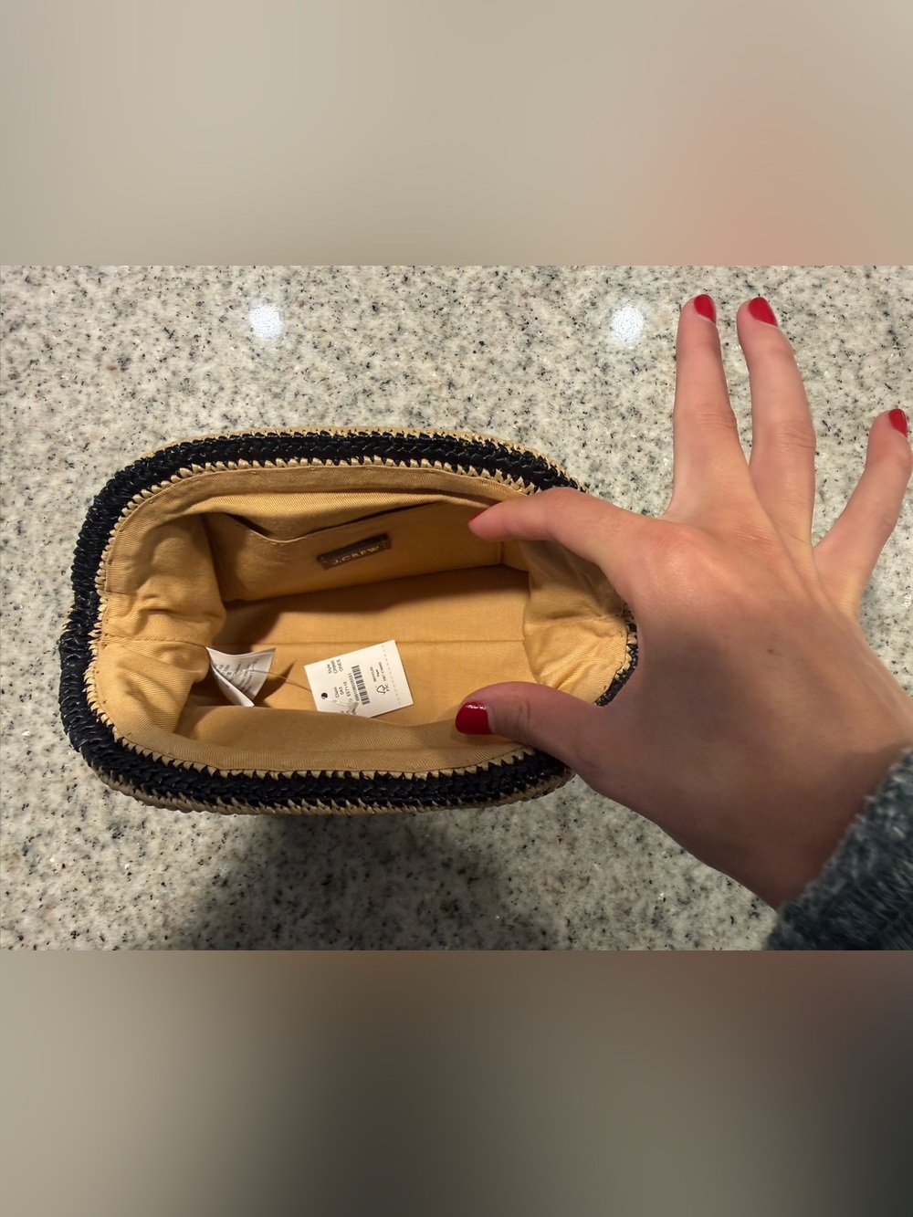 NWT J Crew Portofino handknotted clutch in stripe - Picture 4 of 5